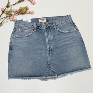 NWT Agolde Quinn High Rise Mini Skirt Devotee